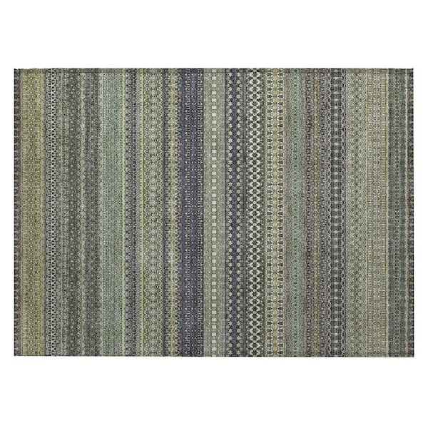 Addison Rugs Chantille ACN527 Sage 1 ft. 8 in. x 2 ft. 6 in. Machine Washable Indoor/Outdoor Geometric Area Rug