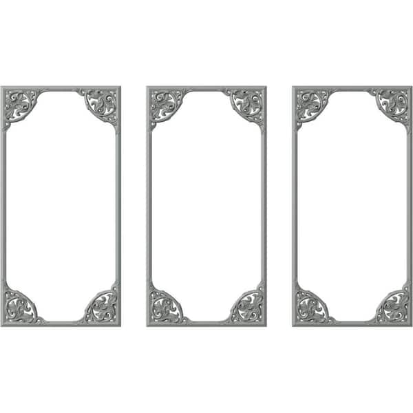 Ekena Millwork 24 in. W x 48 in. H Unfinished Polyurethane Kepler Panel Moulding Kit (Triple Panel)