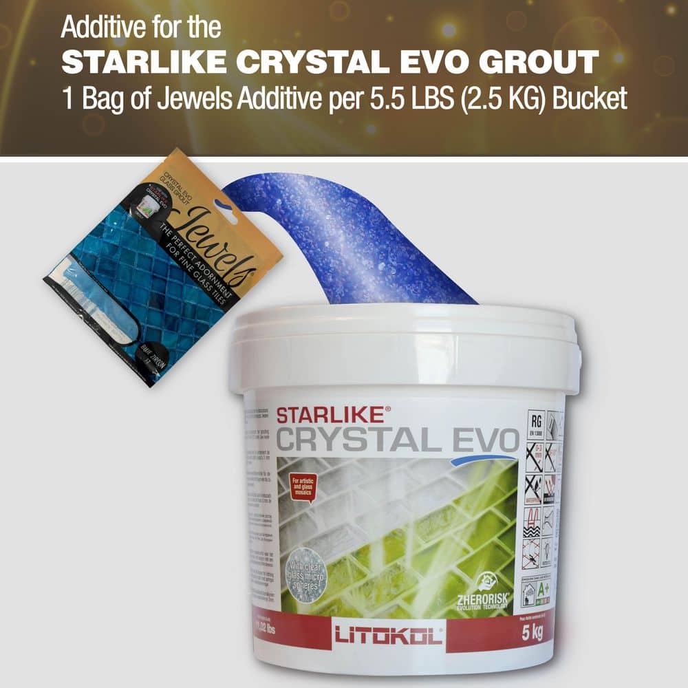 Blue Zircon Crystal Glass Grout Jewels with Starlike EVO