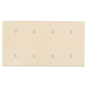 Ivory 4-Gang Blank Plate Wall Plate (1-Pack)