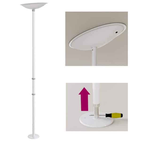 uPole 84-120 in. x 1.5 in. No Drill Floor-To-Ceiling Grab Bar, Transfer Pole (300 Lbs Capacity) in White