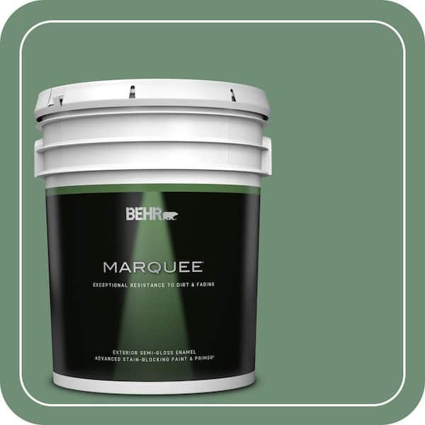 BEHR MARQUEE 5 gal. #QE-46 Ivy Wreath Semi-Gloss Enamel Exterior Paint & Primer