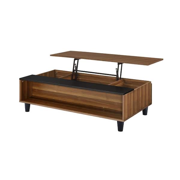 Donason 47 in. Brown Small Rectangle Wood Coffee Table
