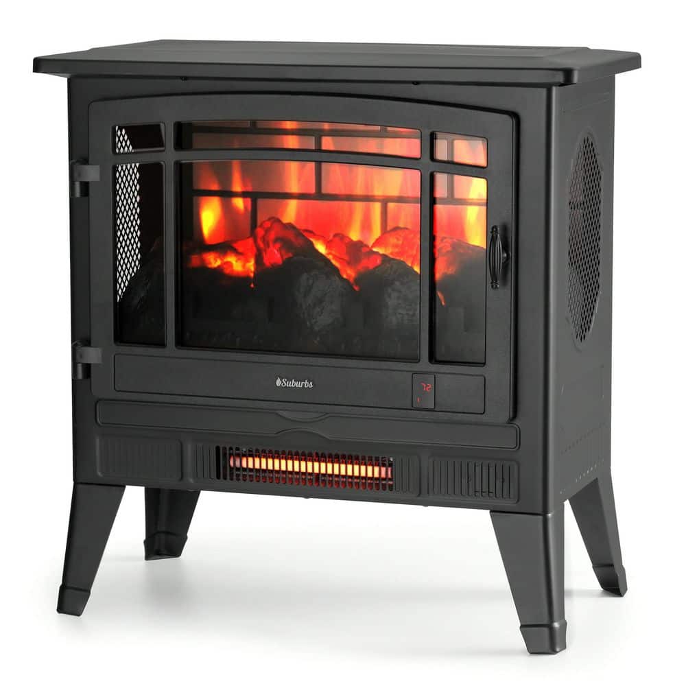 TURBRO Suburbs TS25 Electric Fireplace Infrared Space Heater with  Adjustable Flame Effects, Timer, Remote Control 707-98-125A - The Home Depot