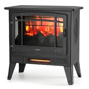 Suburbs TS25 Electric Fireplace Infrared Space Heater with Adjustable Flame Effects, Timer, Remote Control
