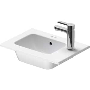 16.88 in. Ceramic Rectangular Vessel Sink in White
