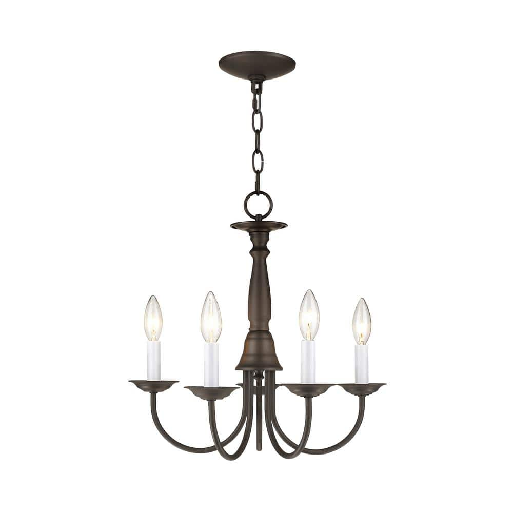 Livex Lighting Home Basics 5 Light Bronze Chandelier 6030-07 - The Home ...