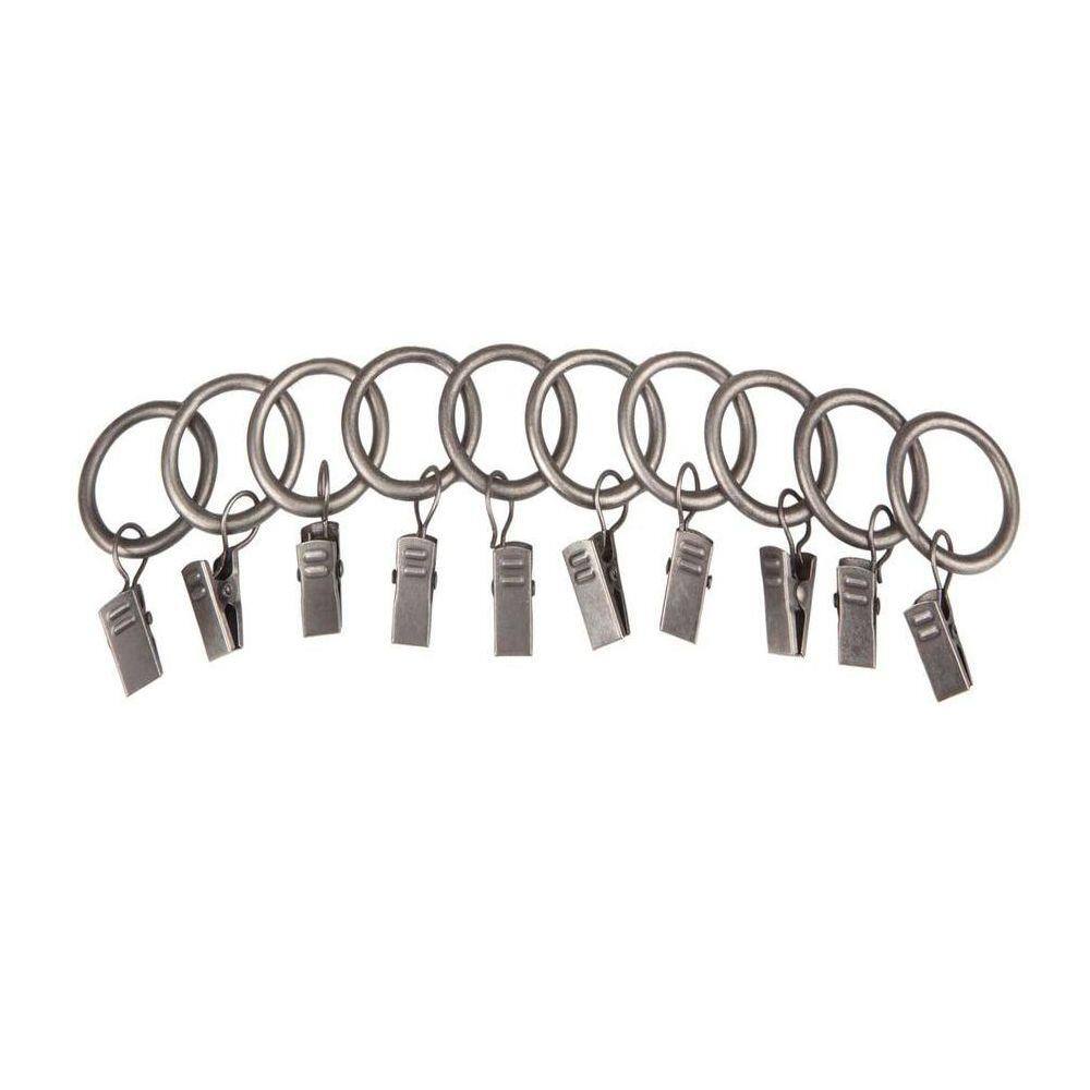 Kennedy International 1 in. Clip Rings in Satin Nickel (10Pack) 9643R