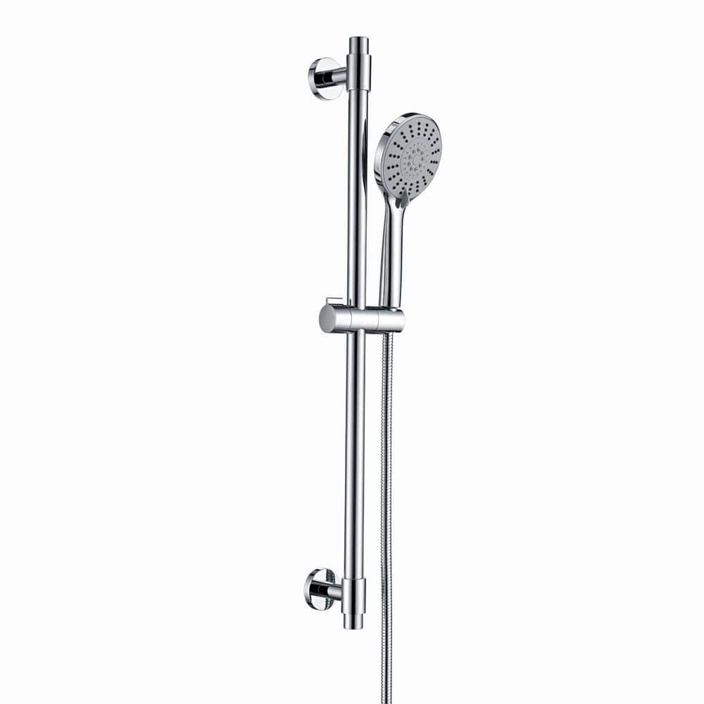 Adjustable 30-in Stainless Steel Shower Slide Bar Set with 5-Function Handheld Shower Head in Brushed Chrome price history on PriceWatchPro