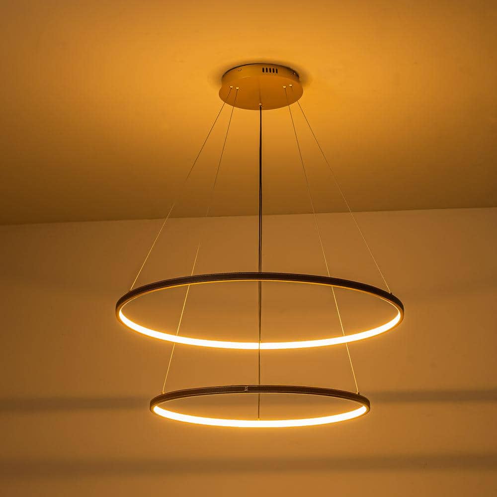 3-Light Modern Ring Jhumar Pendant Ceiling Chandelier Light for Bedroom