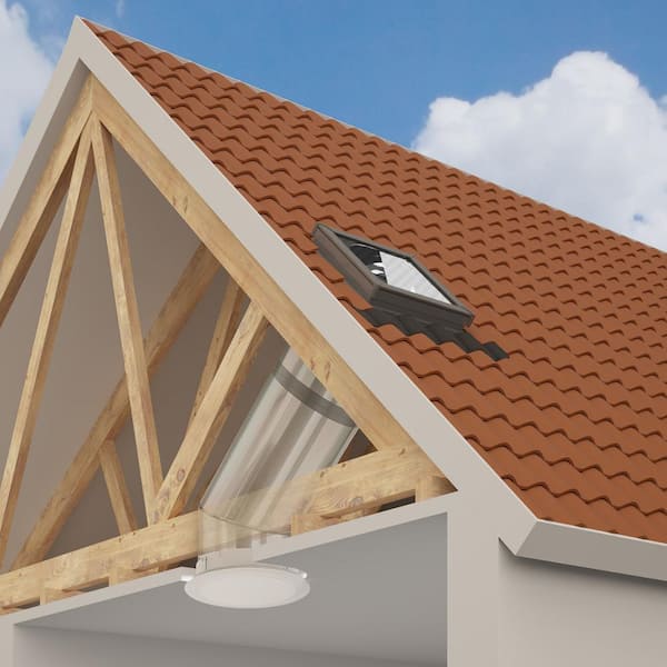 Wildfire Glass 14 in. Curb Mount Sun Tunnel Skylight with Rigid Tube