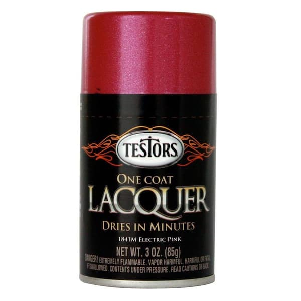 Testors 1841MT One-Coat Lacquer Craft Spray Paint, Electric Pink Gloss,  3-oz. - Quantity 3 