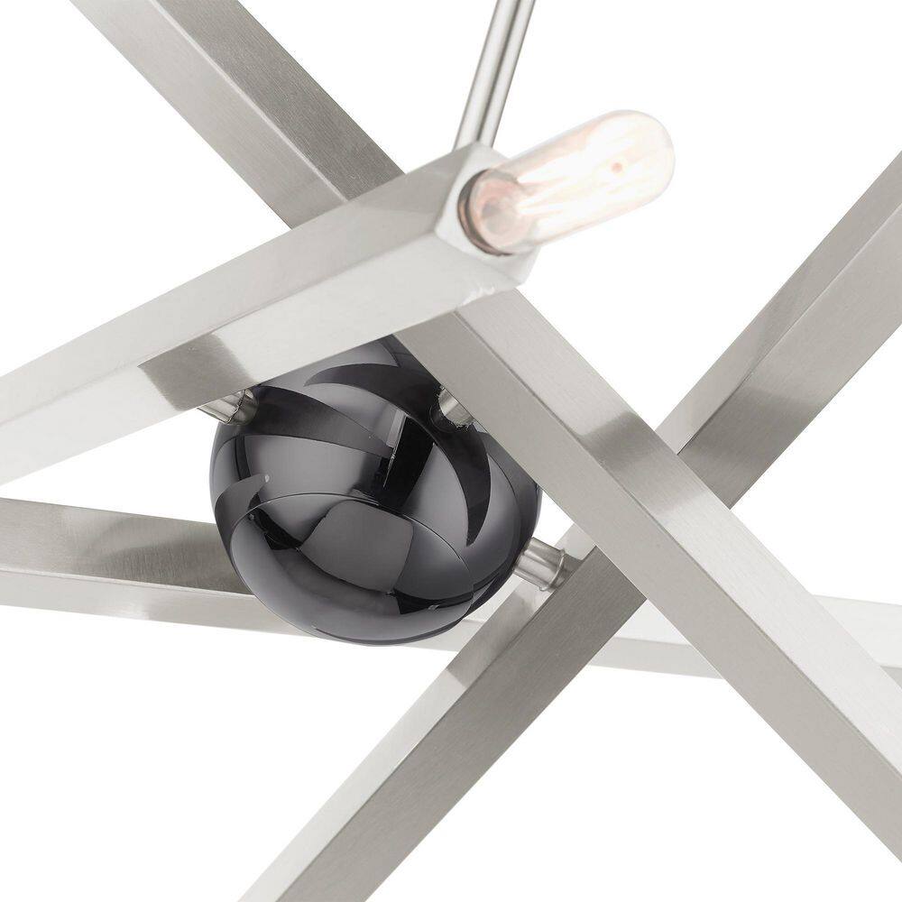 Monaco 8-Light Brushed Nickel Sputnik Chandelier