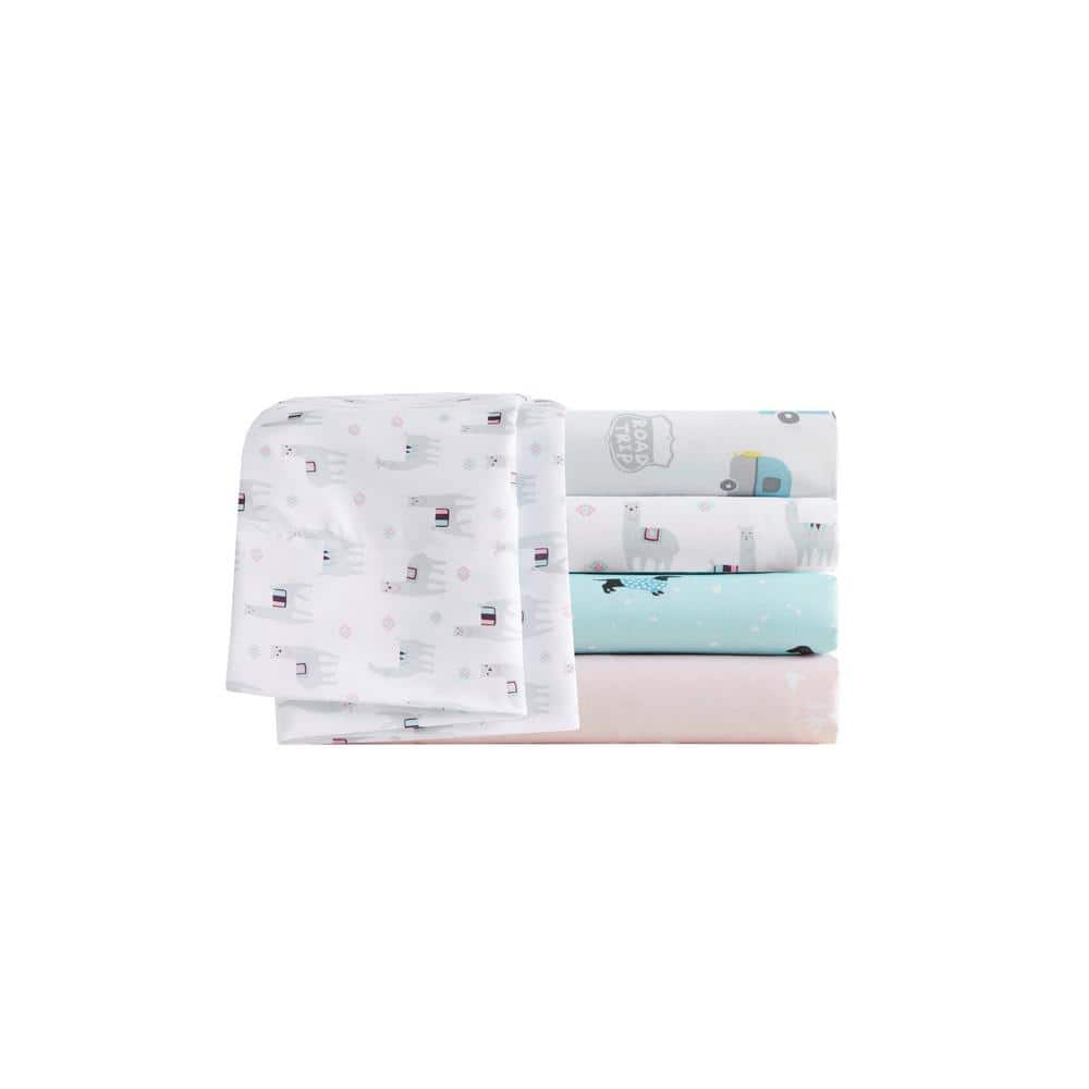 Gray and Blue Road Trip Queen Microfiber Sheet Set