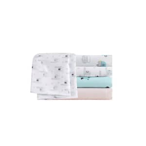 Novelty 4-Piece Pink Cats Microfiber Queen Print Sheet Set