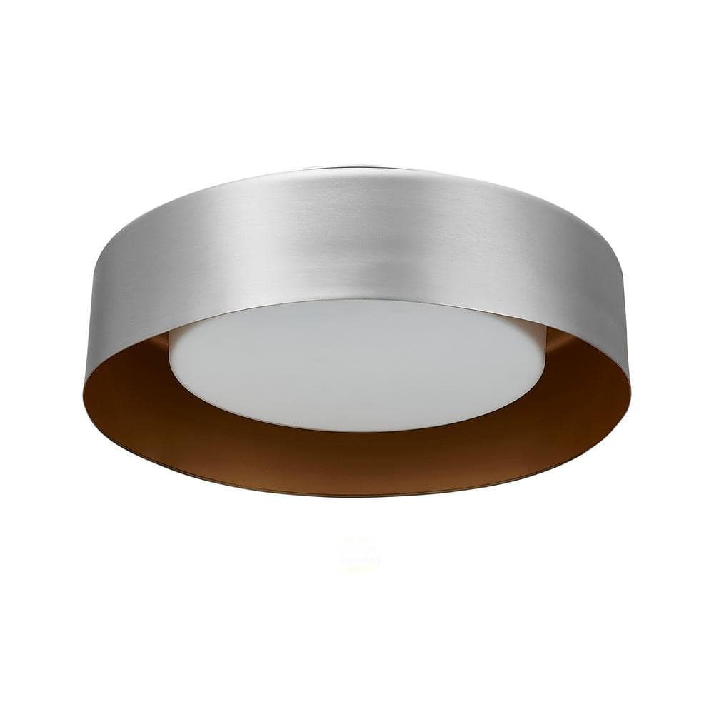 Satin Nickel 16" Modern Flush Mount Ceiling Light