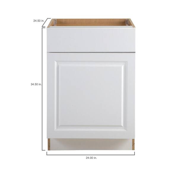 Benton Assembled 12x34.5x24.5 in. Base Cabinet with Soft Close Full Extension Drawer in White Benton Assembled 12x34.5x24.5 in. Base Cabinet with Soft Close Full Extension Drawer in White