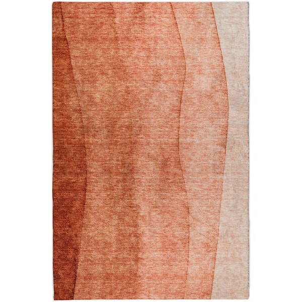 Dream Shag Premium Machine Washable Abstract ADS690 Brown 10 ft. x 14 ft. Area Rug