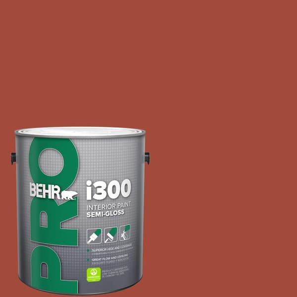 BEHR PRO 1 gal. #200D-7 Rodeo Red Semi-Gloss Interior Paint