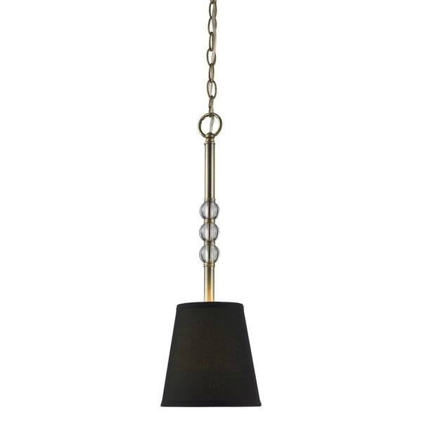 Unbranded Kiley Collection 1-Light Aged Brass Mini Pendant
