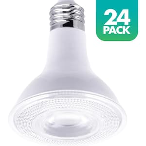 75-Watt Equivalent PAR30 Long Neck Dimmable LED Light Bulb, 2700K Soft White, 24-pack