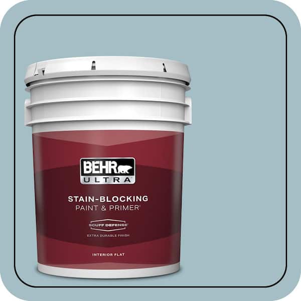 BEHR ULTRA 5 gal. #PPU13-11 Clear Vista Extra Durable Flat Interior Paint & Primer