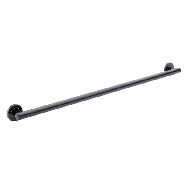 Glacier Bay Dorind 42 in. x 1 1/4 in. Decorative Grab Bar in Matte Black