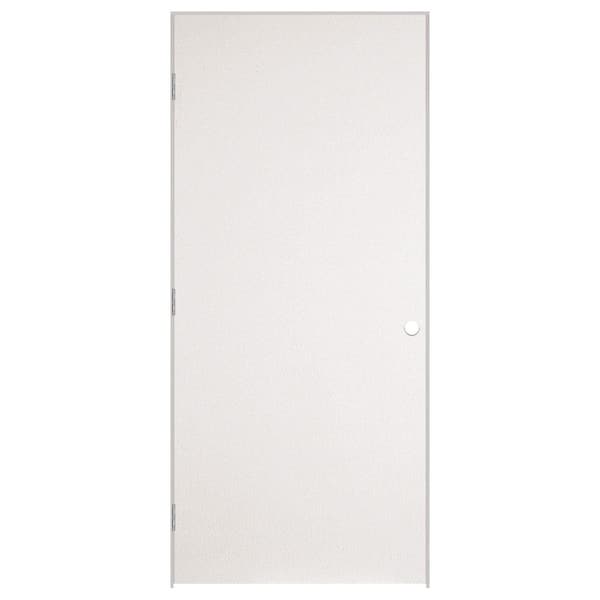 Masonite 32 in. x 80 in. Flush Hardboard Right-Handed Hollow-Core Smooth Primed Composite Single Prehung Interior Door