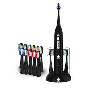 15-Piece Electric Sonic Toothbrush Kit in Black