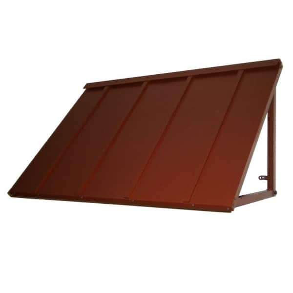 AWNTECH 6.7 ft. Houstonian Metal Standing Seam Fixed Awning (80 in. W x 24 in. H x 36 in. D) Copper