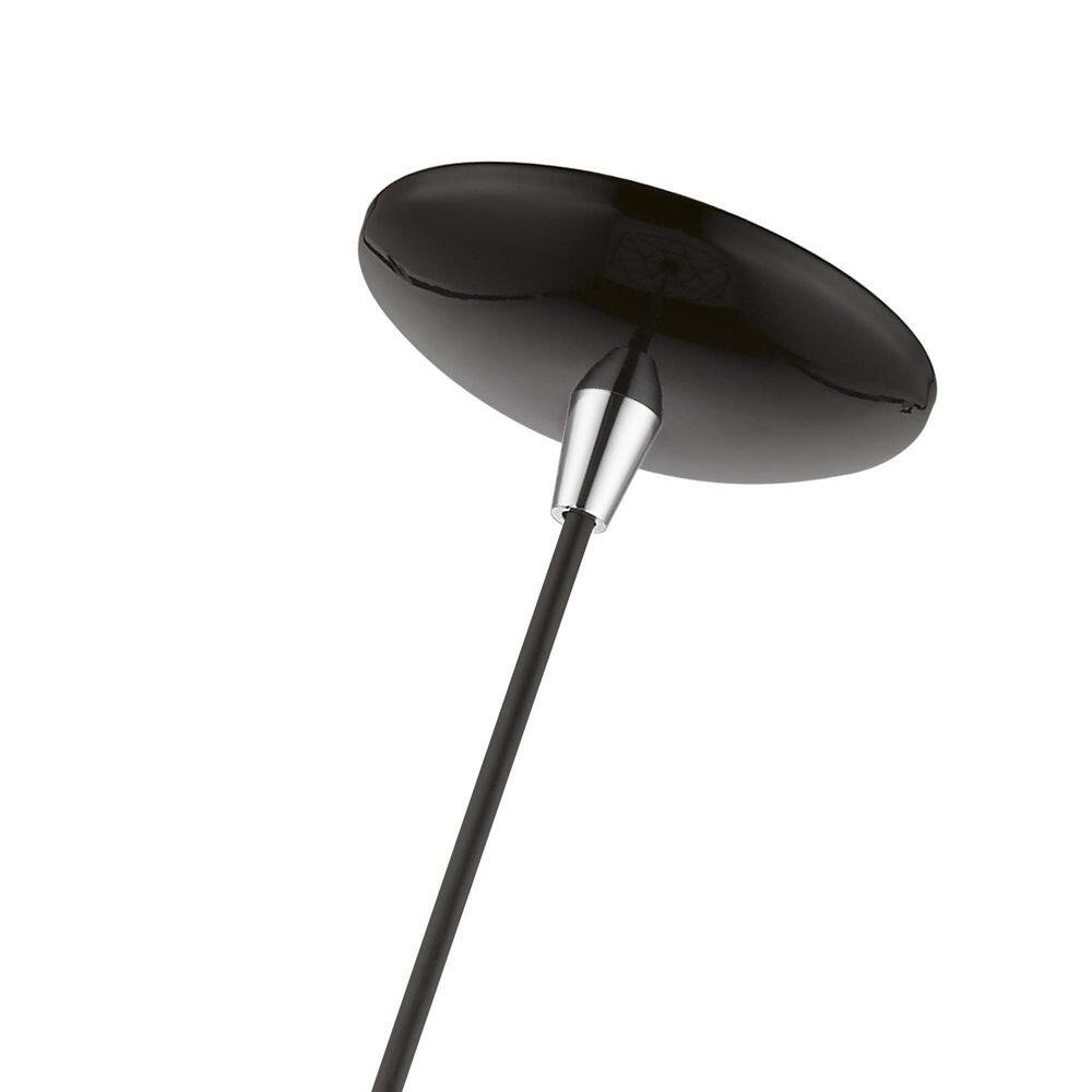 Shiny Black and Polished Chrome 18" Aluminum Pendant Light