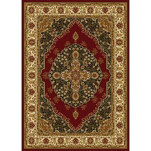 Royalty Red/Ivory 5 ft. x 7 ft. Medallion Area Rug