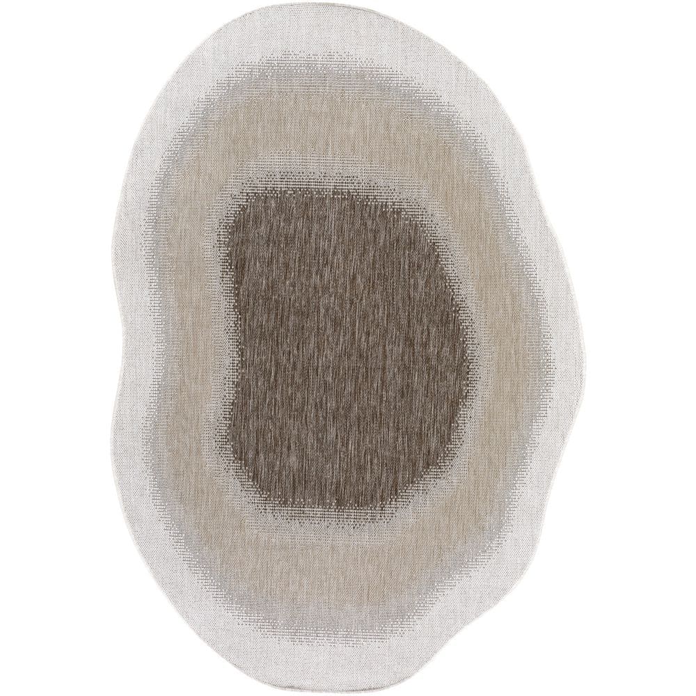 Miami Beach Brown Abstract 5 ft. 3 in. x 7 ft. Indoor/Outdoor Area Rug price history on PriceWatchPro