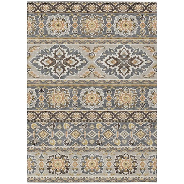 Chantille Machine Washable Indoor/Outdoor Abstract ACN2677 Gray 10 ft. x 14 ft. Area Rug