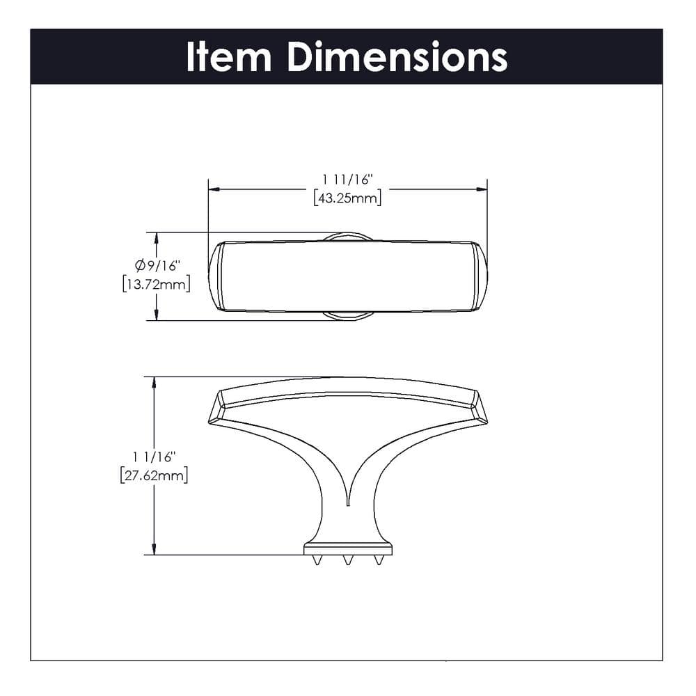 Greenwich Stainless Steel Modern Bar Knob with Mounting Hardware