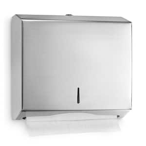 Stainless Steel Commercial Center-Pull Multi-Fold/C-Fold Paper Towel Dispenser, in. Brushed Stainless Steel