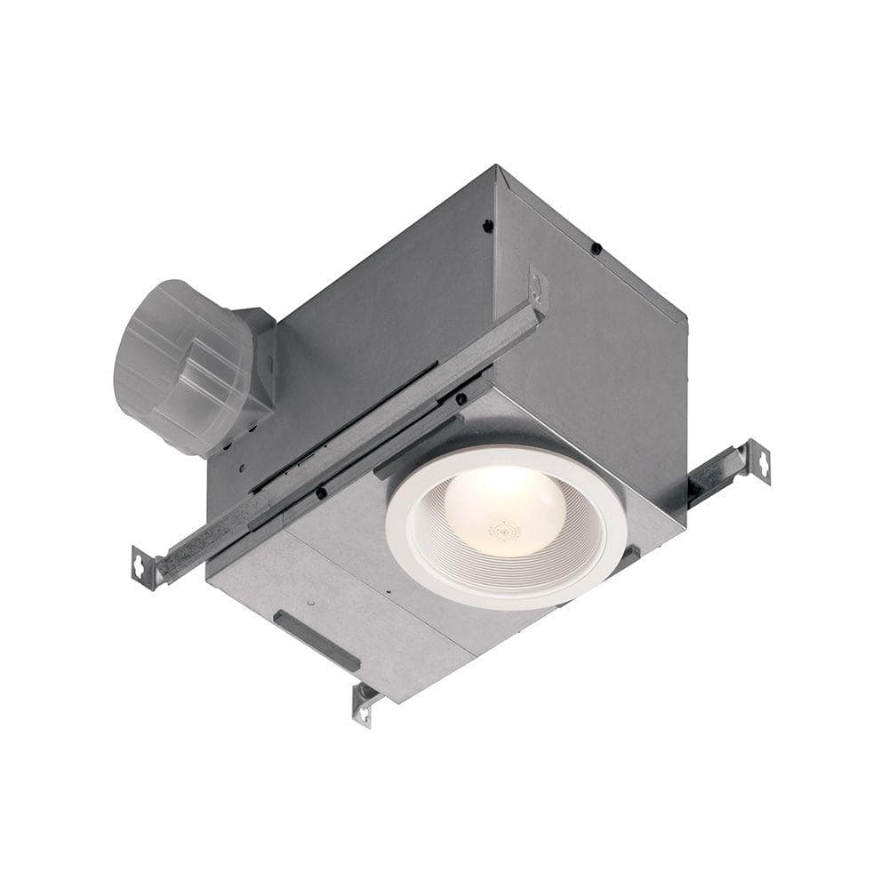 70 CFM White Bathroom Exhaust Fan with Light