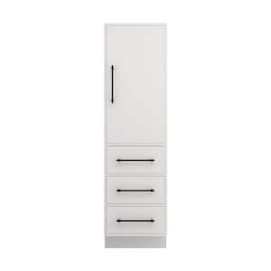 Victoria 19.7 in. W x 19.5 in. D x 71 in. H White Plywood Freestanding Linen Cabinet in Gloss White