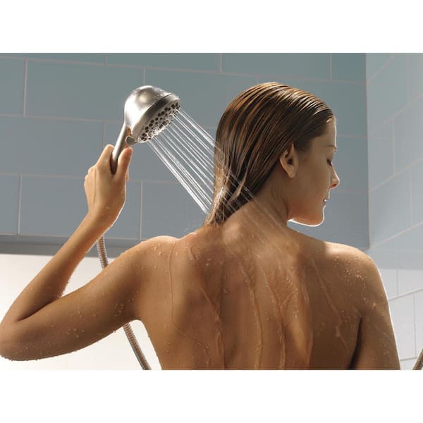 7-Spray Patterns 1.75 GPM 3.81 in. Wall Mount Handheld Shower Head in Chrome