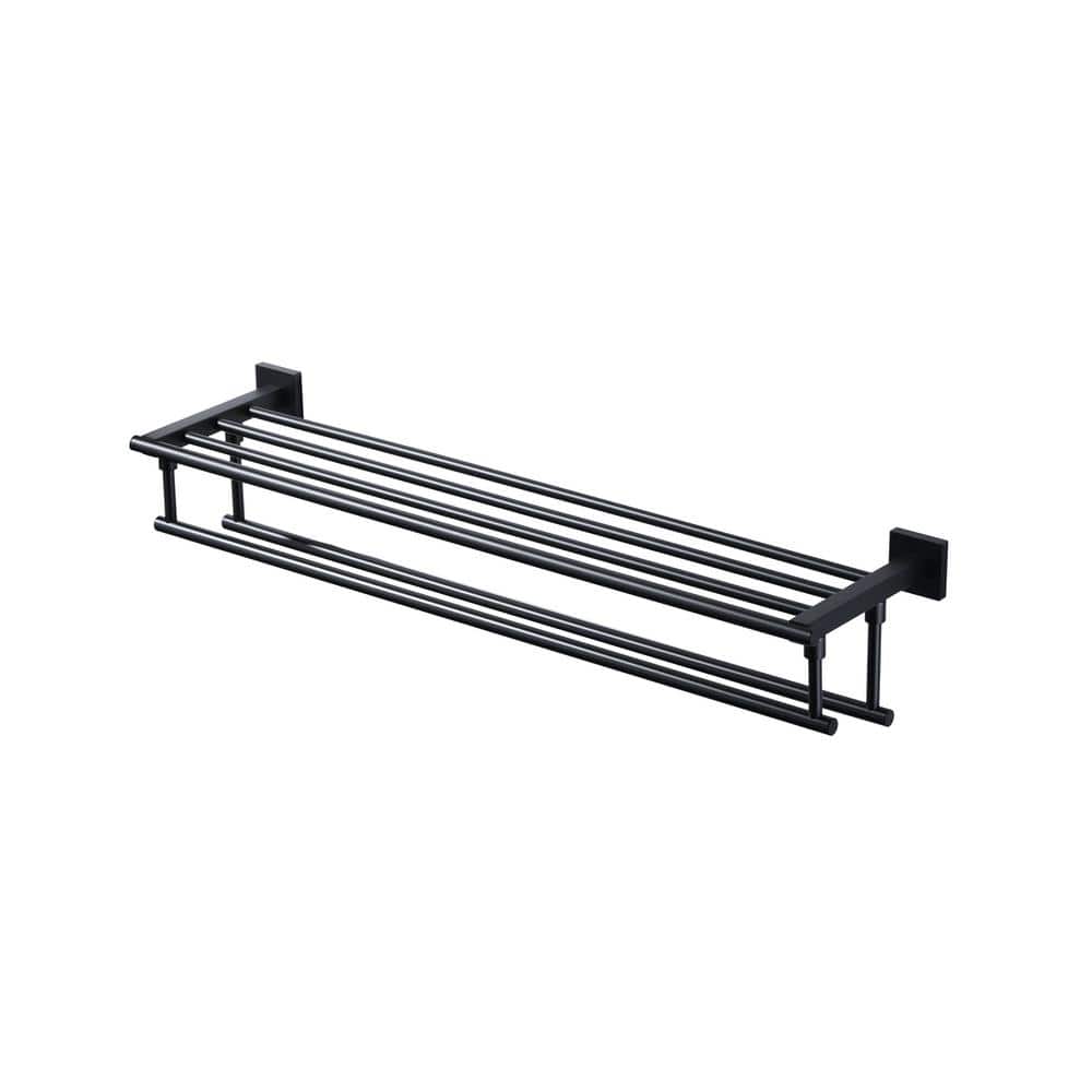 32 in. Wall Mounted Double Towel Bar in Matte Black price history on PriceWatchPro