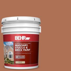 5 gal. #PPU3-15 Glazed Pot Satin Interior/Exterior Masonry, Stucco and Brick Paint