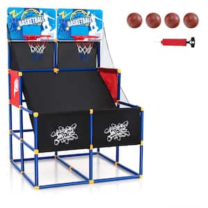 Kids Basketball Hoop Arcade Game Double Shot Basketball Arcade with 2 Shatterproof Backboards
