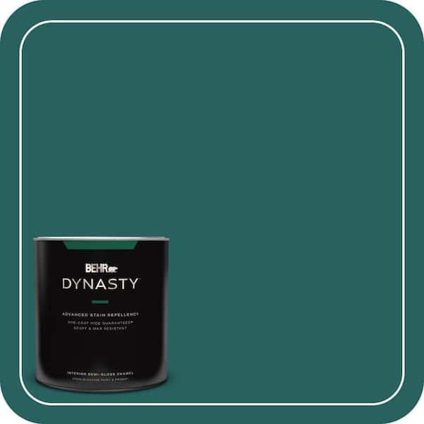 BEHR DYNASTY 1 qt. #MQ6-05 Verdant Forest One-Coat Hide Semi-Gloss Enamel Interior Stain-Blocking Paint and Primer
