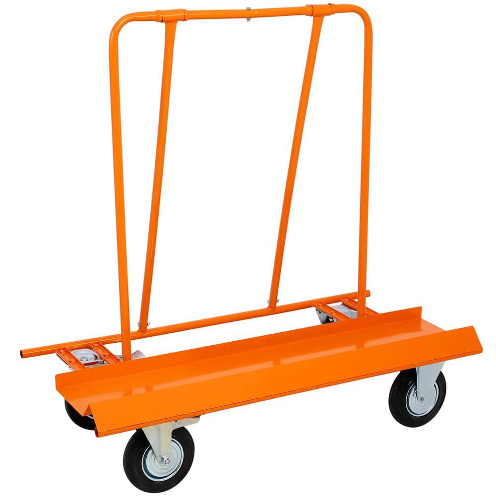 Tidoin Orange Heavy-Duty Drywall Cart Panel Dolly with 1800 lbs. Load ...