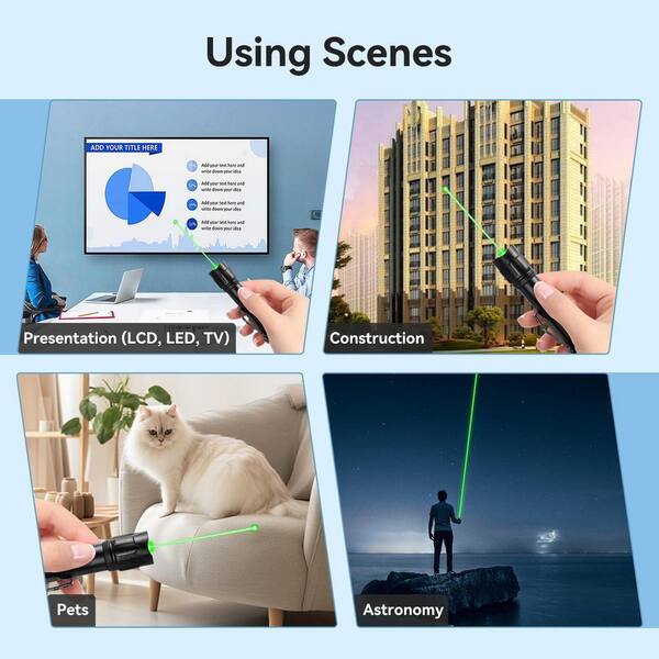 Lukyamzn Rechargeable Green Line Light Flashlight Long Distance