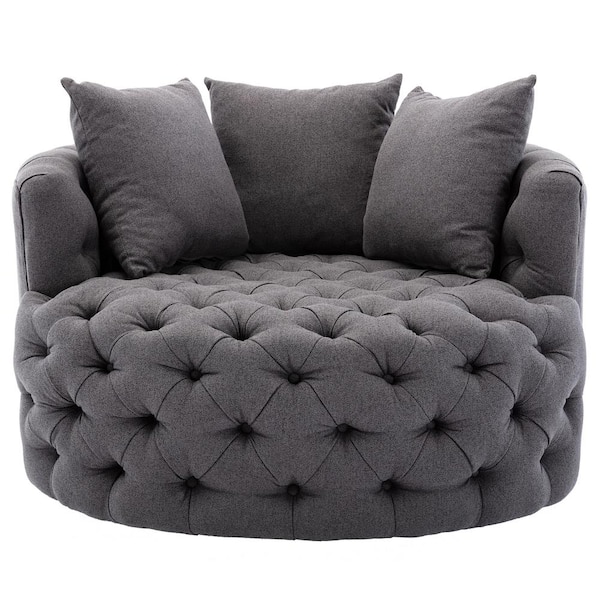 oversized swivel barrel chair