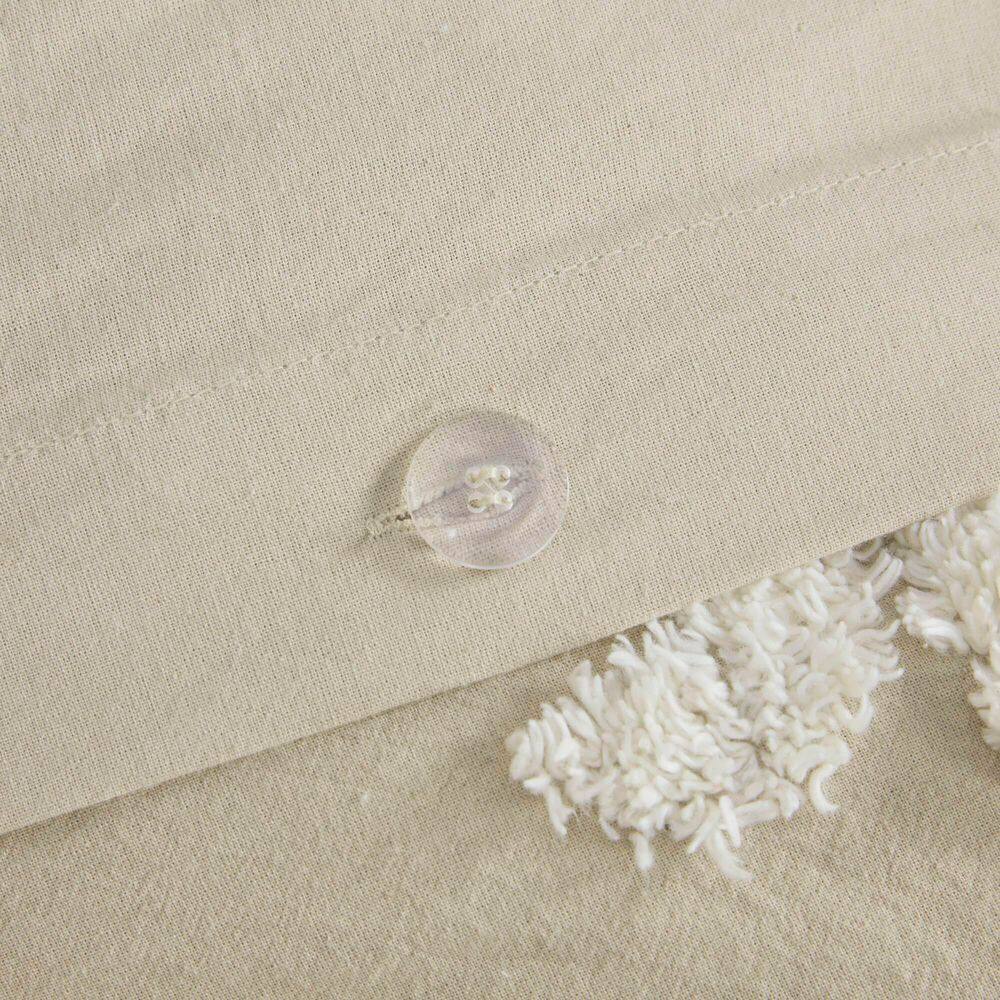 Viola Taupe Full/Queen Cotton Chenille Damask Duvet Set