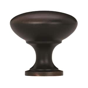 Edona 1-1/4 in. (32mm) Traditional Oil-Rubbed Bronze Round Cabinet Knob (10-Pack)
