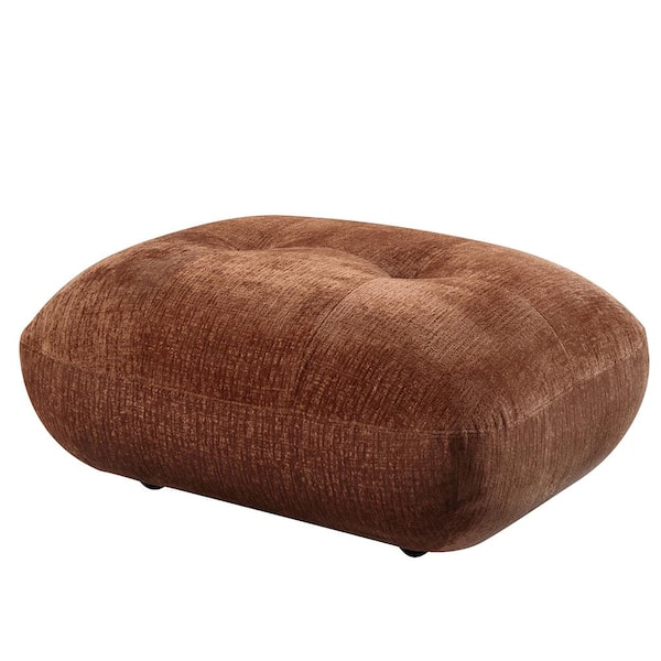 Acme Furniture Carrick Beige Sandwich Mesh Fabric Fabric Square Cube 17 in. Ottoman