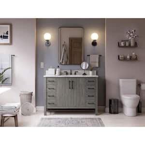 Stanbury 48 in. W x 22 in. D Vanity in Cashmere with Carrara Marble Vanity Top with White Sink